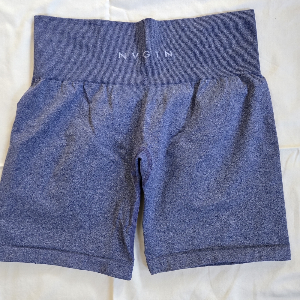 NVGTN Women's Pro Seamless Shorts- Size M- Indigo